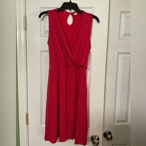 Old Navy Coral Sleeveless V-Neck Midi Dress
